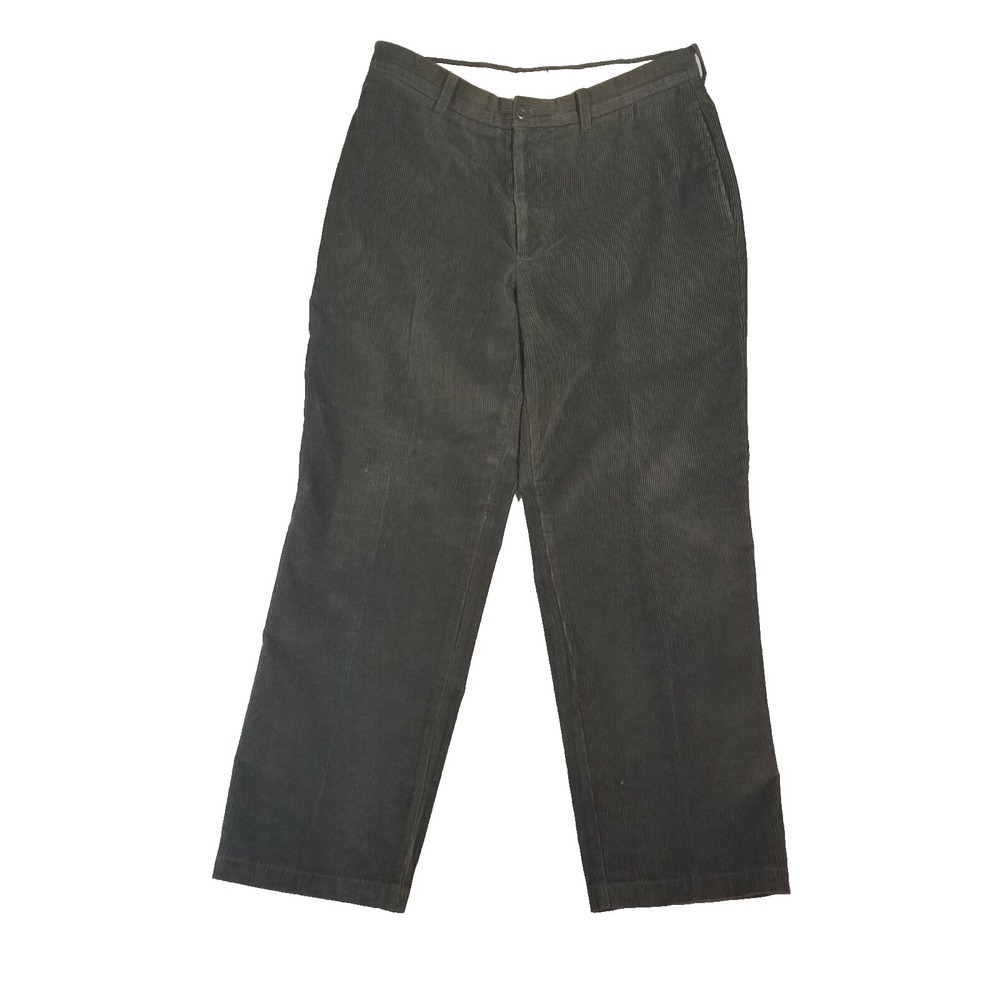 Brooks Brothers Pants Men 36x30 Brown Corduroy Pleated Chino Retro Preppy